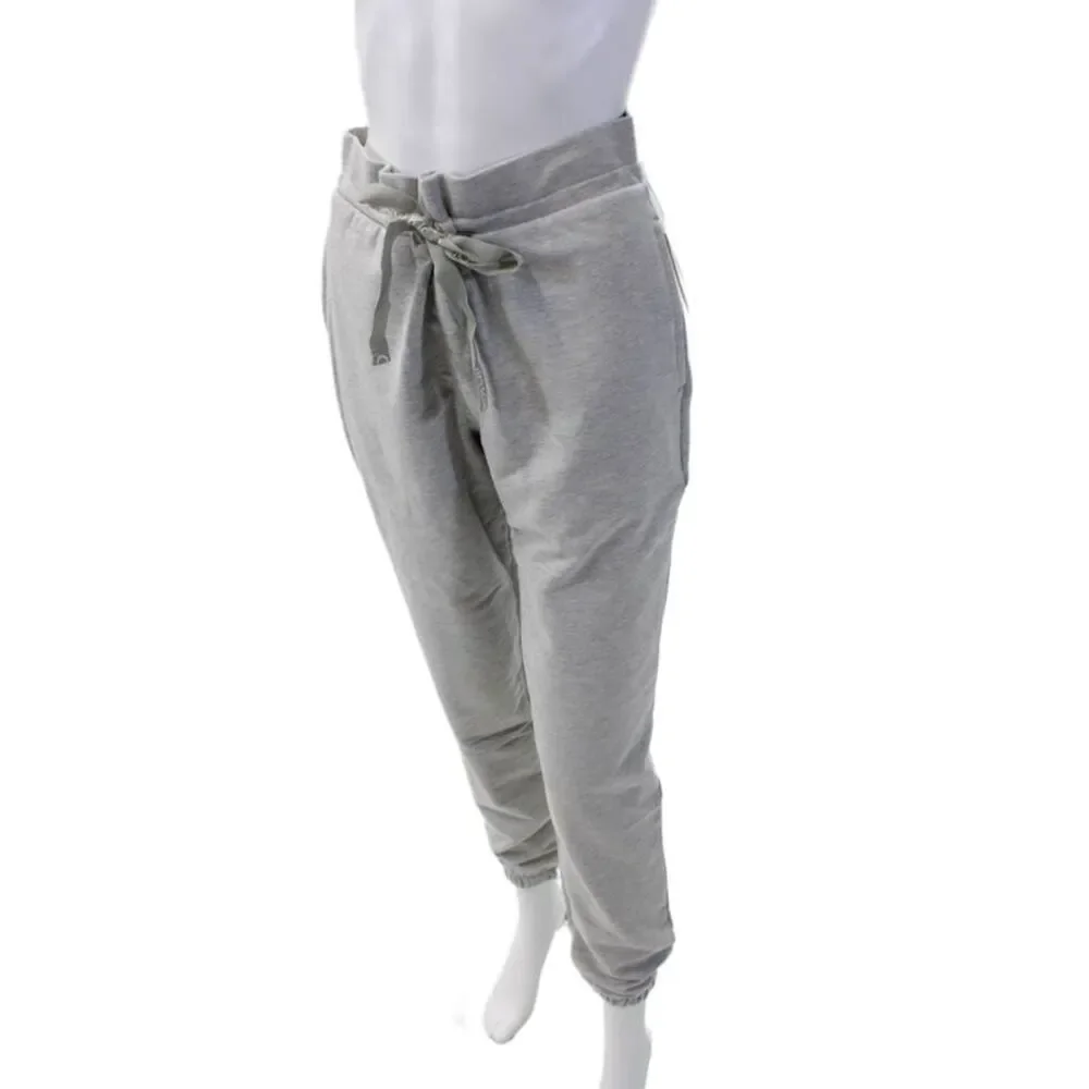 Calvin Klein Womens Cotton Drawstring Tapered Pajama Pants Gray Size S